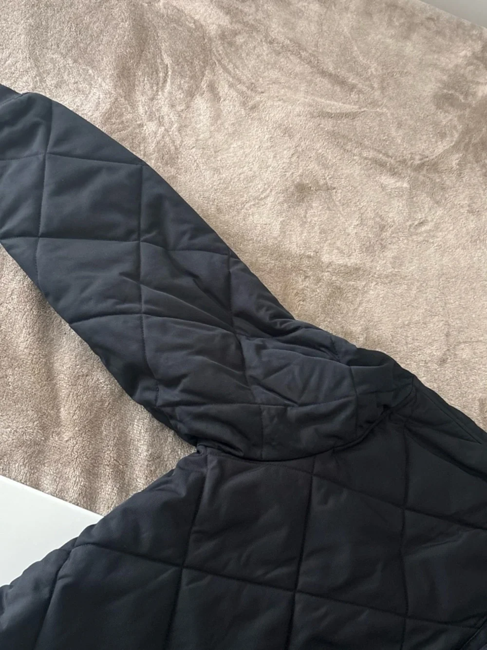 Banana Republic Black Quilted Bomber Jacket
